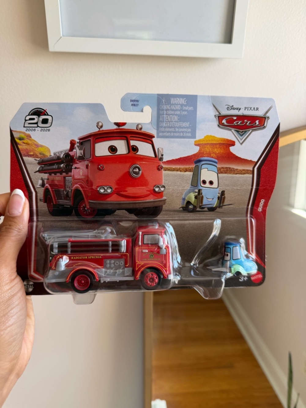 Mattel Disney Pixar Cars Red Fire Engine & Blue Tow Buddy Die-Cast Set